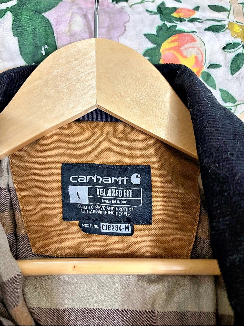 Carhartt Rugged Flex Relaxed Fit Duck Detroit Jacket Brown Large - Picture 4 of 4